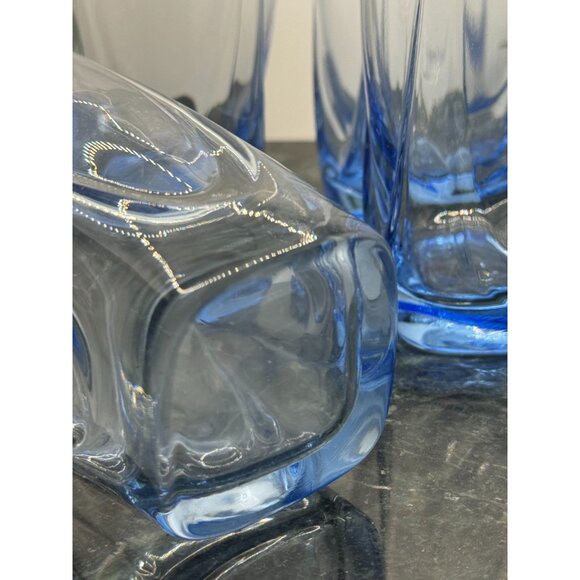 Vintage Misty Blue Water Glasses Set of Four - Picture 8 of 8
